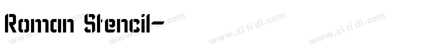 Roman Stencil字体转换